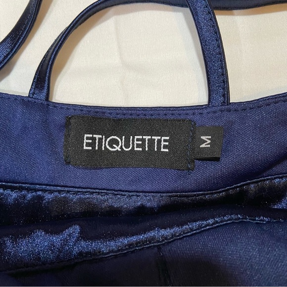 royal blue deep v-neck one piece shorts skort romper size Medium - Picture 3 of 12